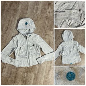 Lululemon Vintage Scuba Cropped Jacket With Thumbholes.